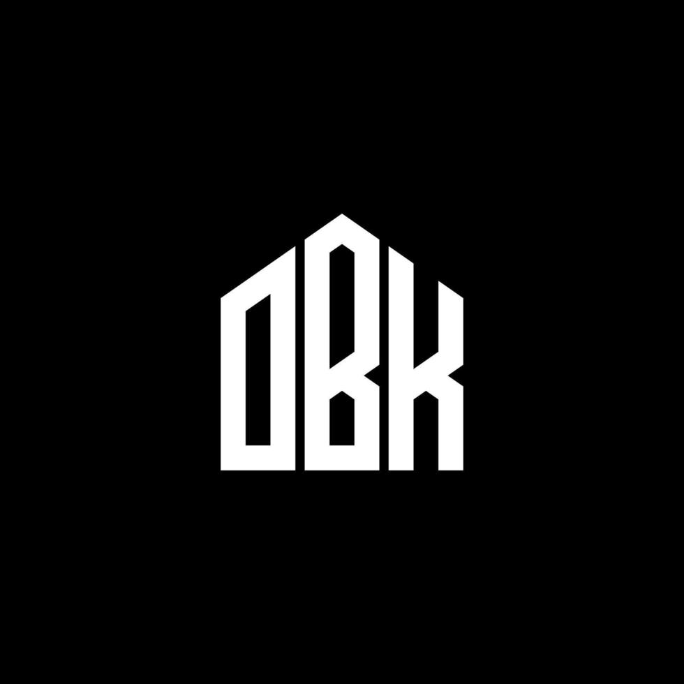 obk-Buchstaben-Logo-Design auf schwarzem Hintergrund. obk kreative Initialen schreiben Logo-Konzept. obk Briefgestaltung. vektor