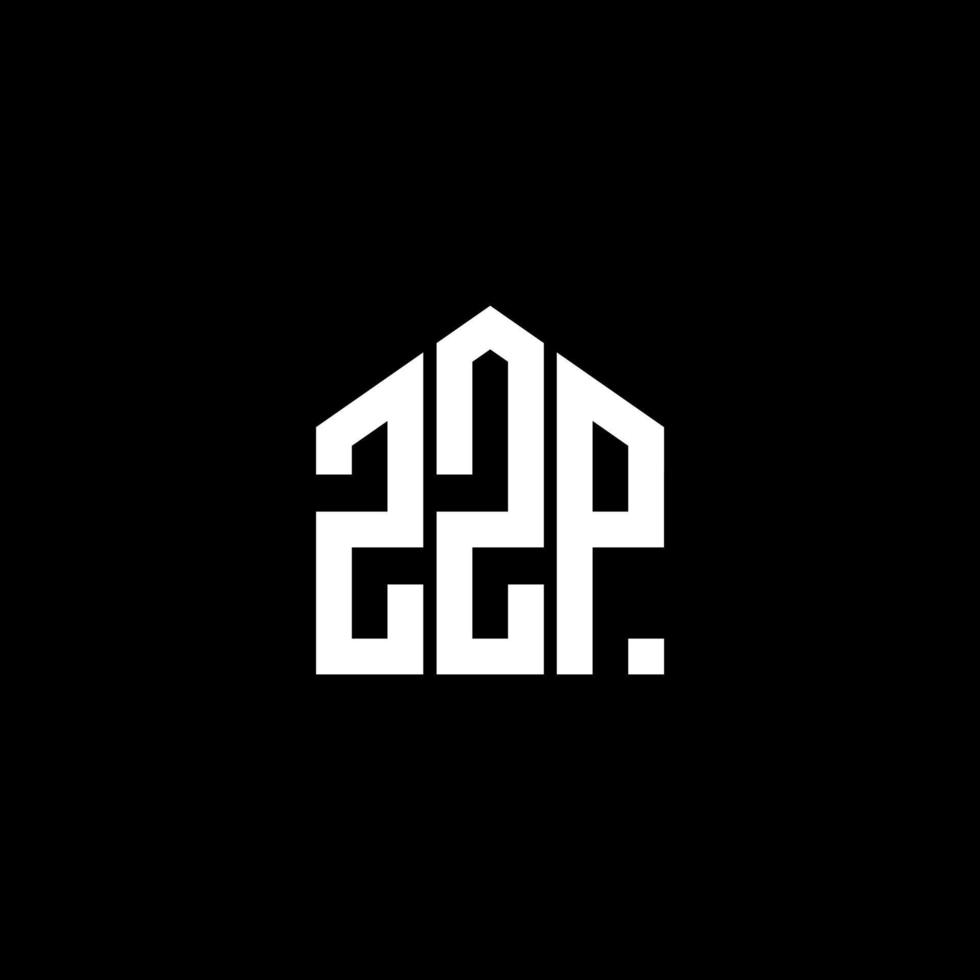 zzp brev logotyp design på svart bakgrund. zzp kreativa initialer brev logotyp koncept. zzp bokstavsdesign. vektor