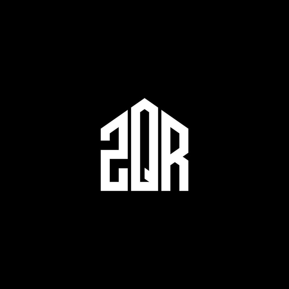 zqr-Buchstaben-Logo-Design auf schwarzem Hintergrund. zqr kreative Initialen schreiben Logo-Konzept. zqr Briefgestaltung. vektor