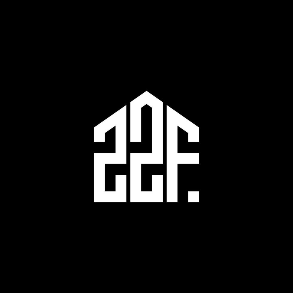 zzf-Buchstaben-Logo-Design auf schwarzem Hintergrund. zzf kreative Initialen schreiben Logo-Konzept. zzf Briefgestaltung. vektor