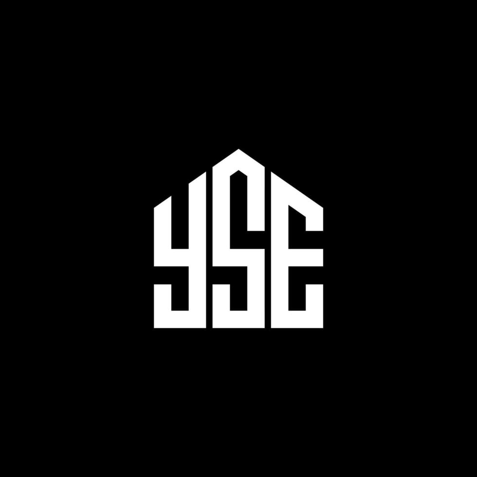 YSE-Brief-Logo-Design auf schwarzem Hintergrund. yse kreative Initialen schreiben Logo-Konzept. yse Briefgestaltung. vektor