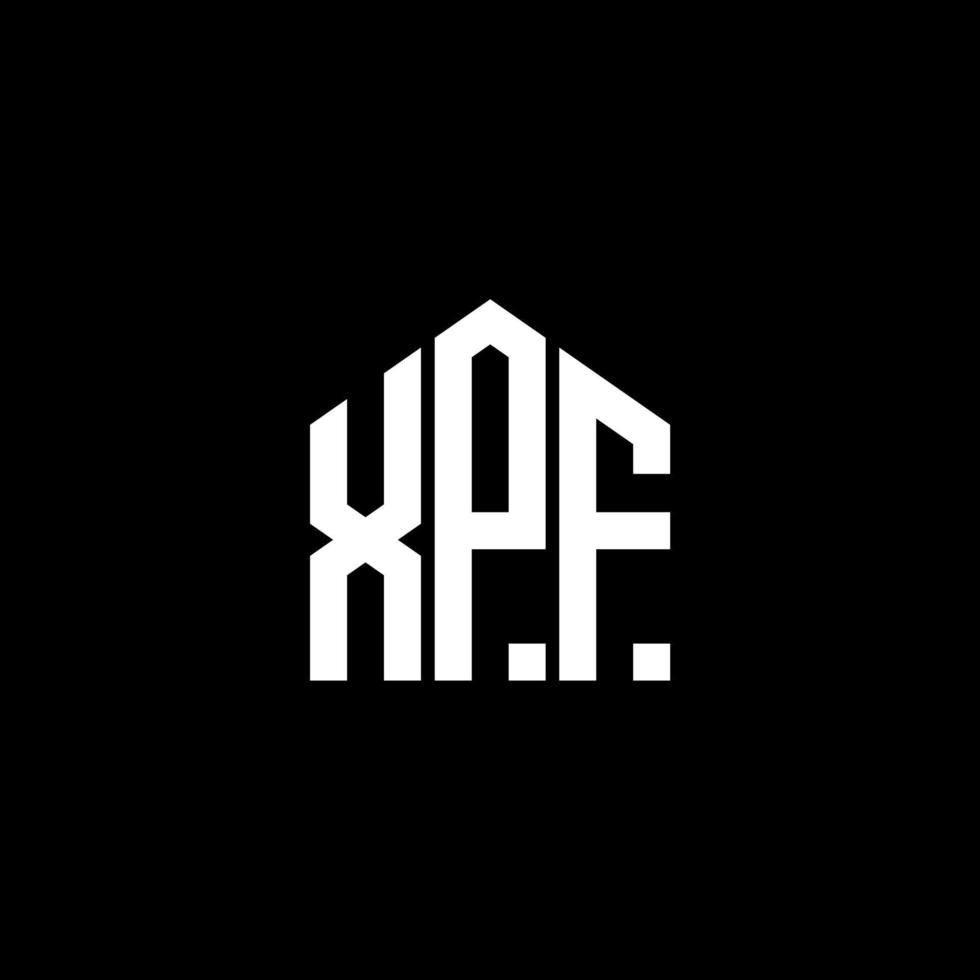 xpf brev logotyp design på svart bakgrund. xpf kreativa initialer bokstavslogotyp koncept. xpf bokstavsdesign. vektor