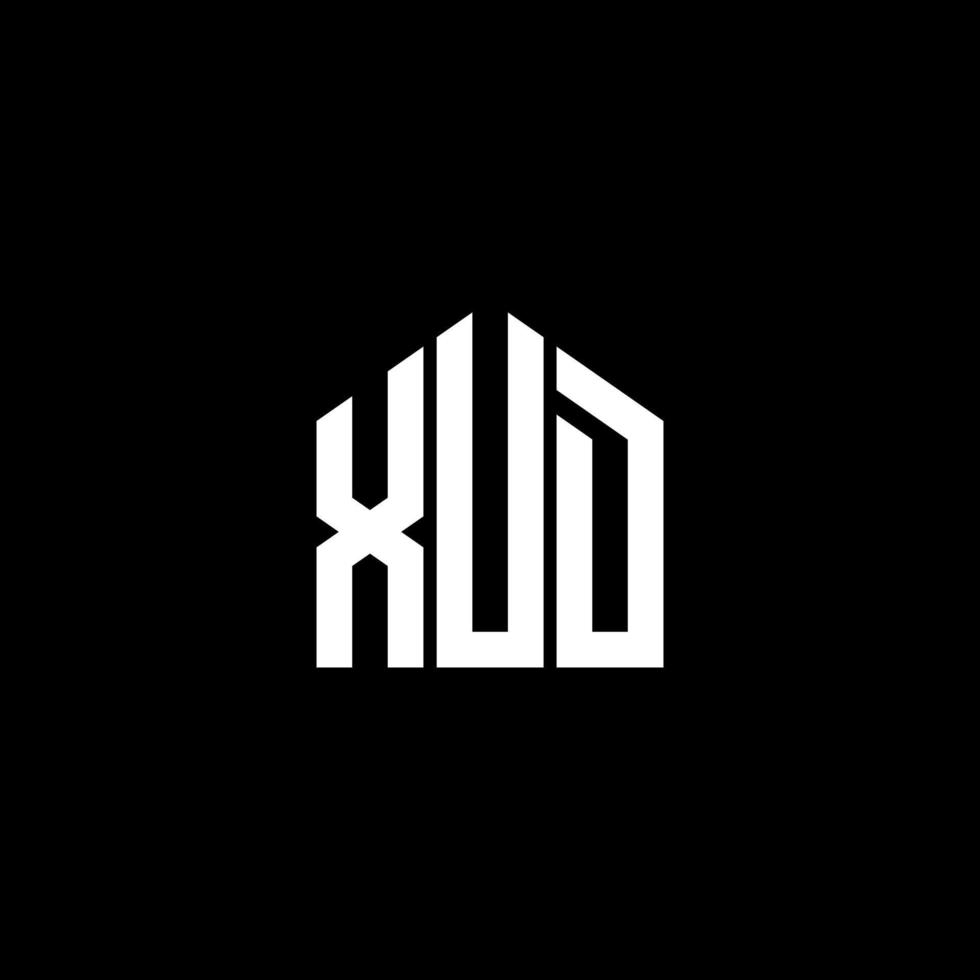 xud-Buchstaben-Logo-Design auf schwarzem Hintergrund. xud kreative Initialen schreiben Logo-Konzept. Xud-Buchstaben-Design. vektor