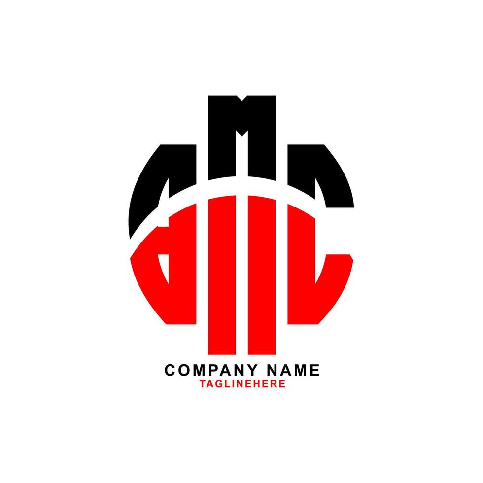 kreativ bmc brev logotyp design med vit bakgrund vektor