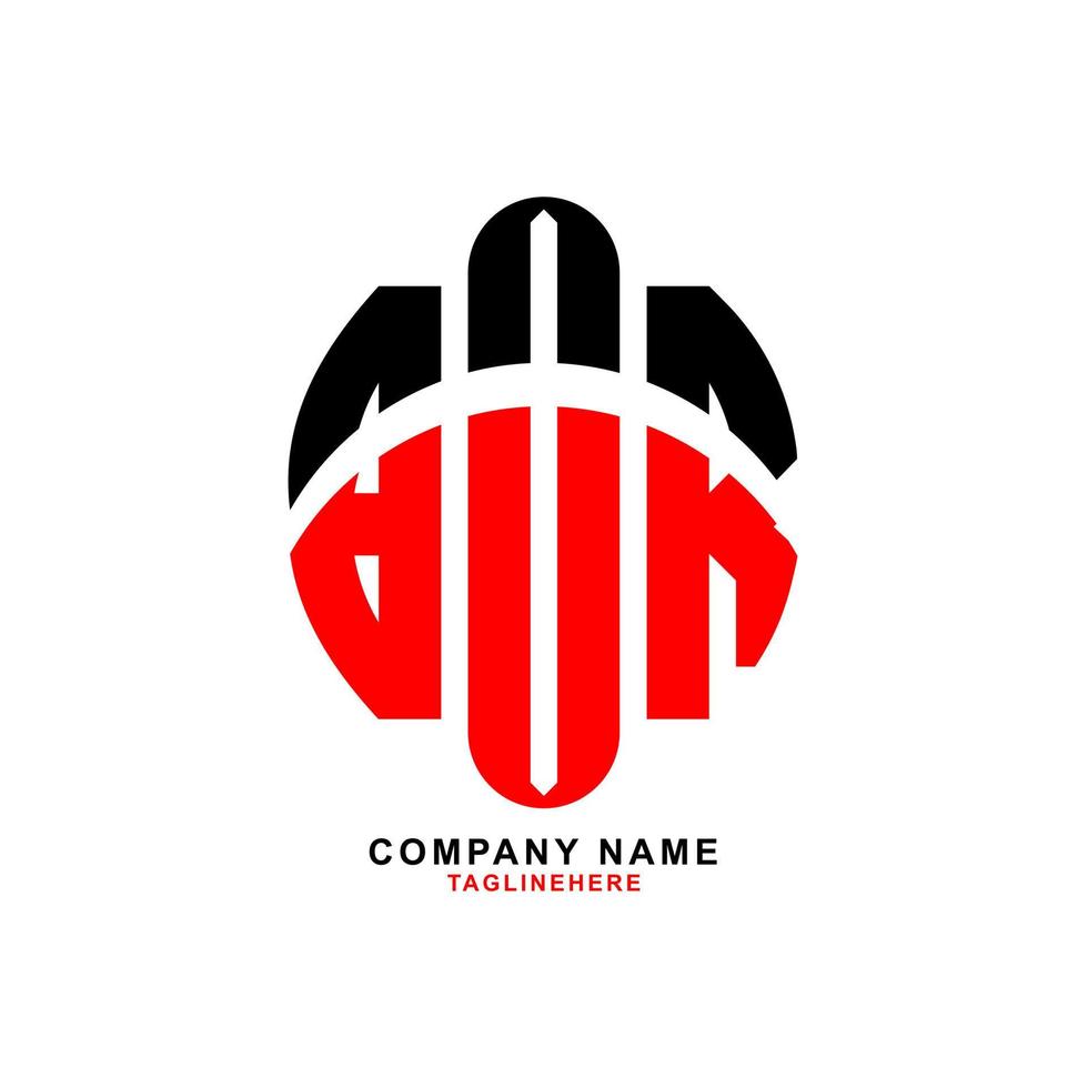 kreatives Bor-Brief-Logo-Design mit weißem Hintergrund vektor