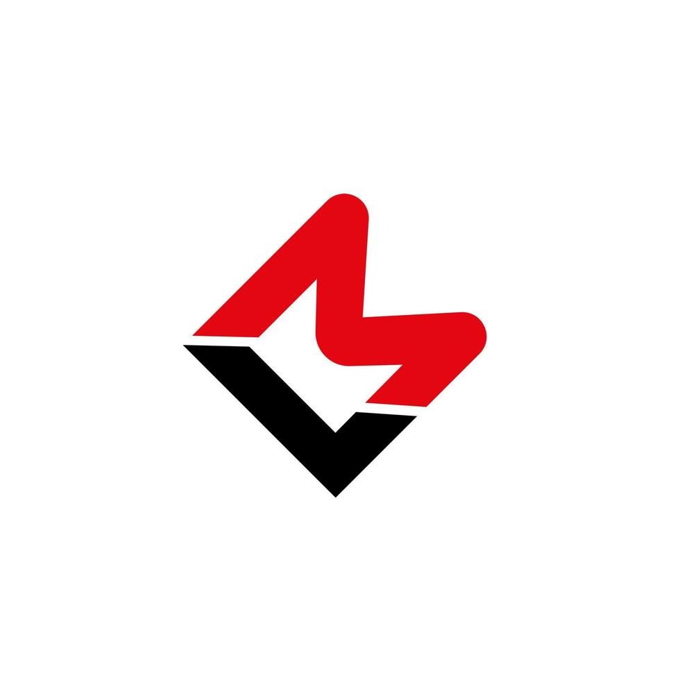 ml lm Brief Logo Design mit gelbem Hintergrund vektor