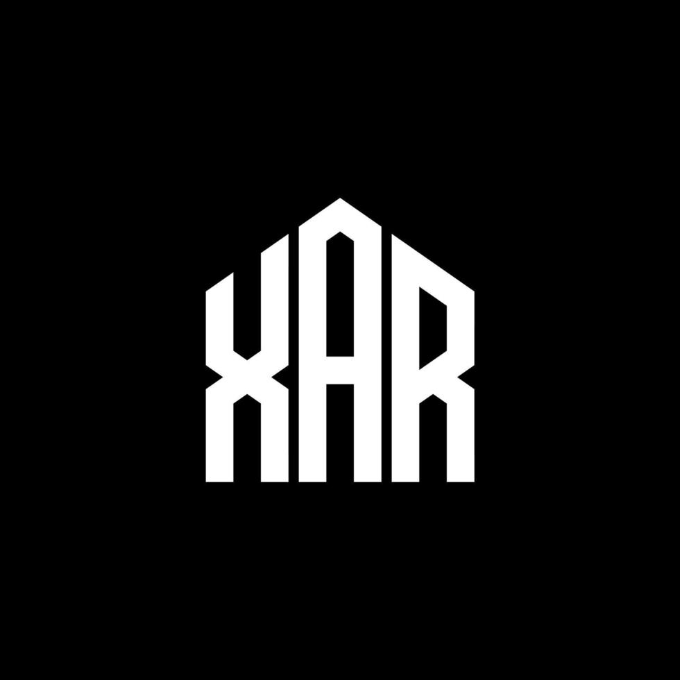 xar brev logotyp design på svart bakgrund. xar kreativa initialer brev logotyp koncept. xar bokstavsdesign. vektor