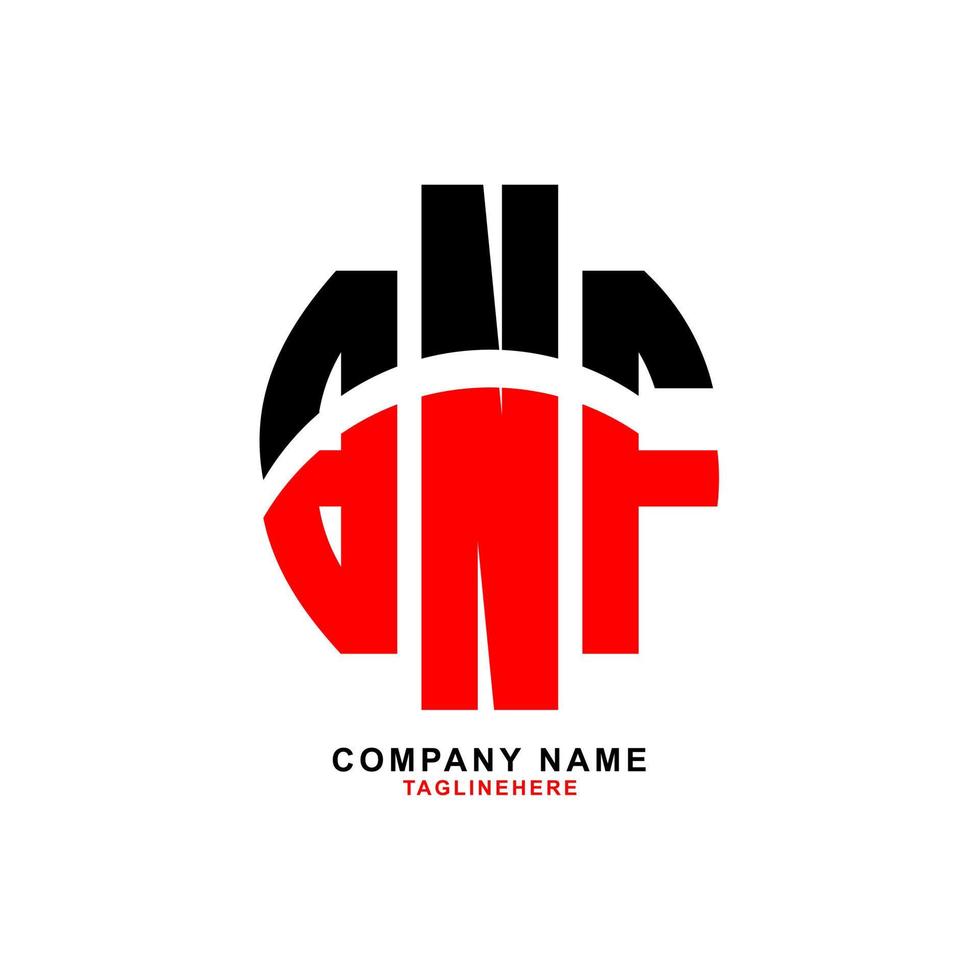 kreativ bnf brev logotyp design med vit bakgrund vektor