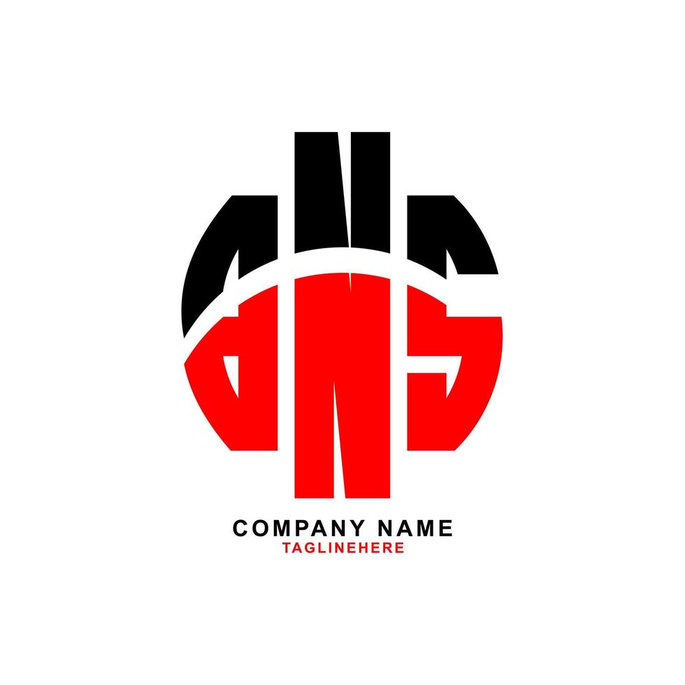 kreativ bns brev logotyp design med vit bakgrund vektor