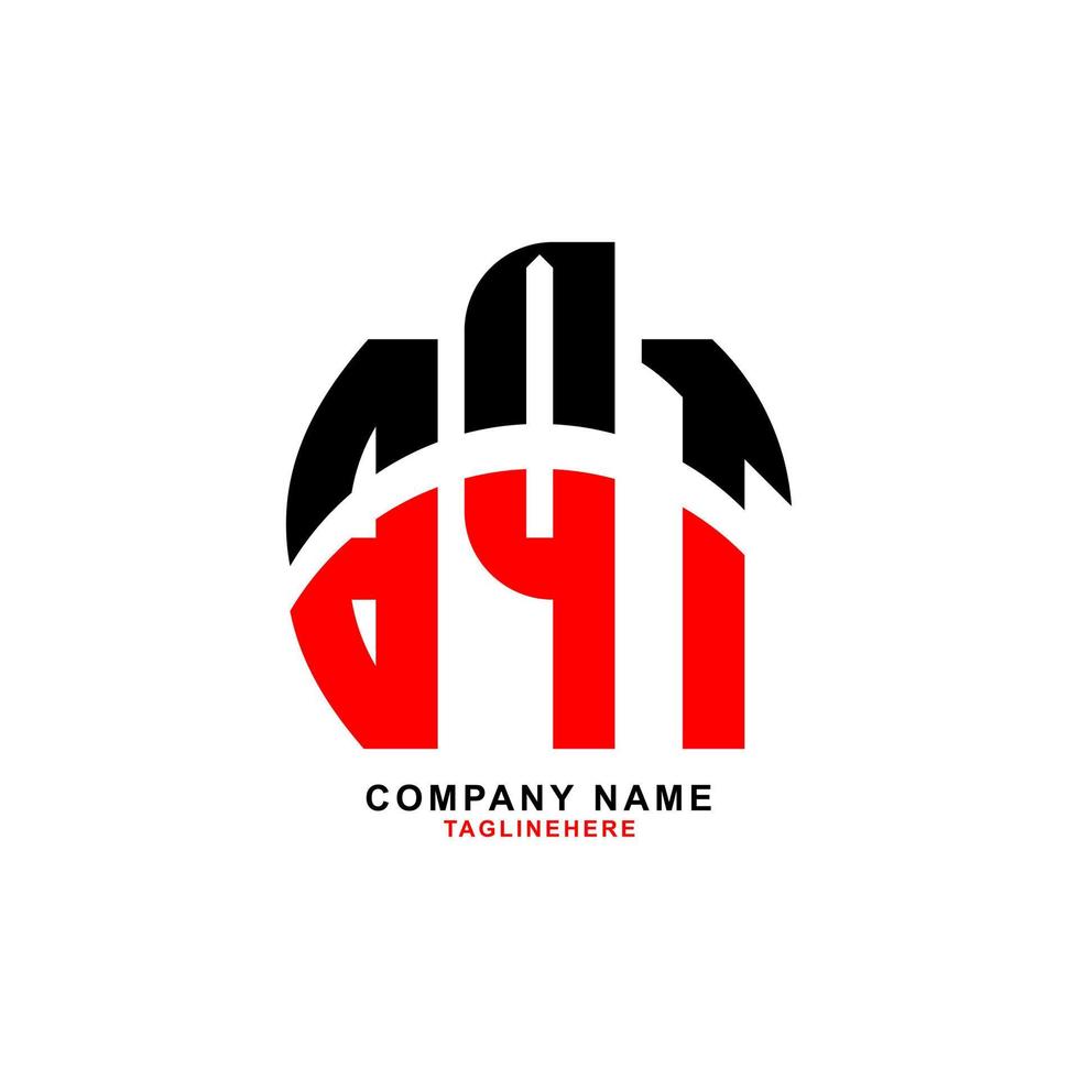 kreativ bqt brev logotyp design med vit bakgrund vektor
