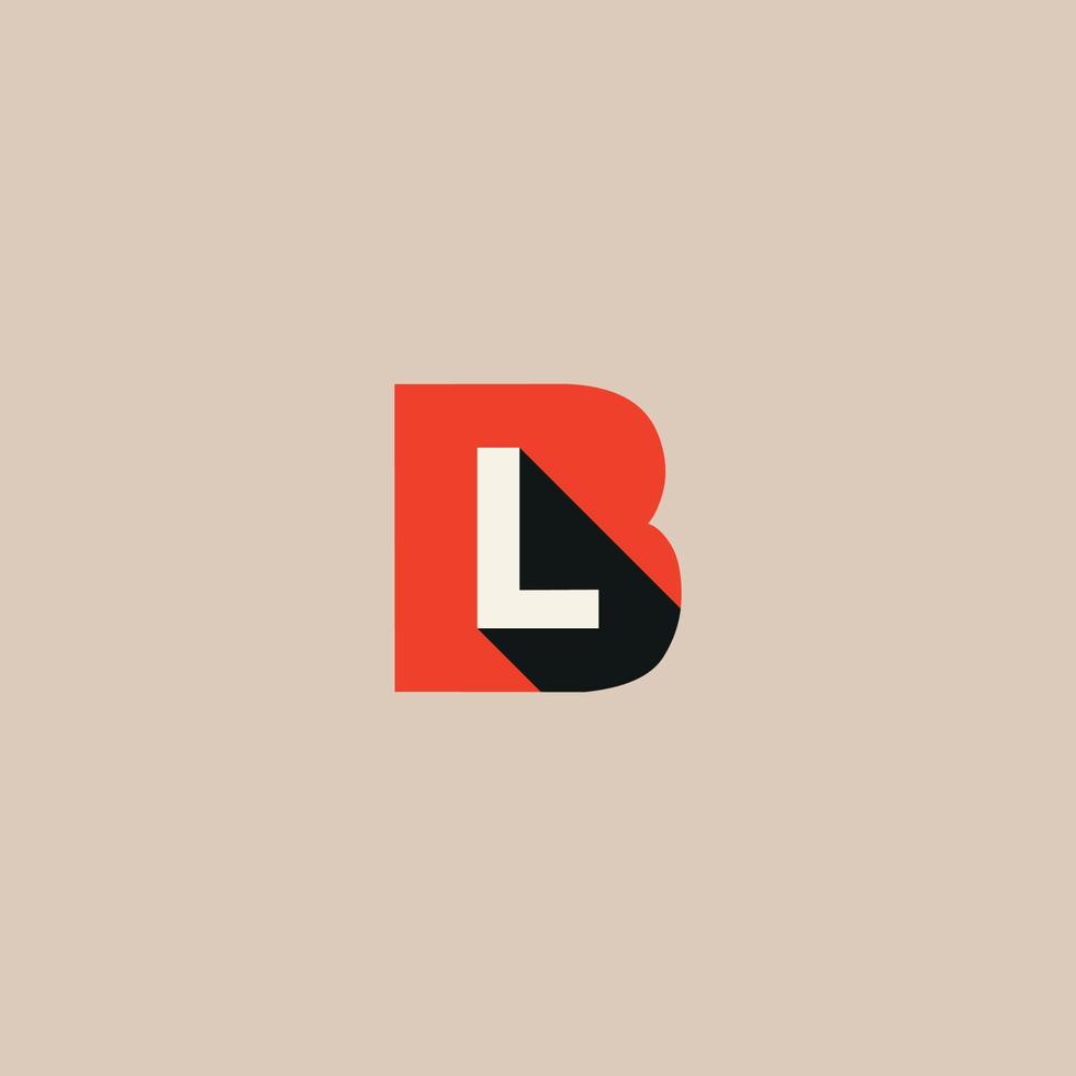 bl- oder lb-Buchstaben-Logo-Vektordesign vektor