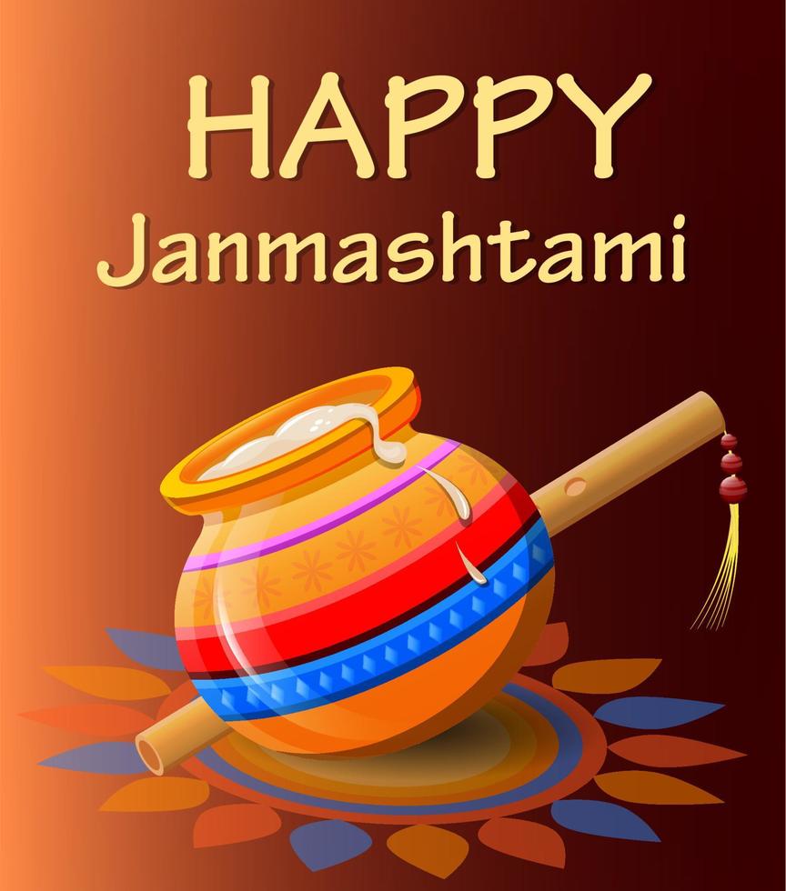 glad krishna janmashtami. vektor