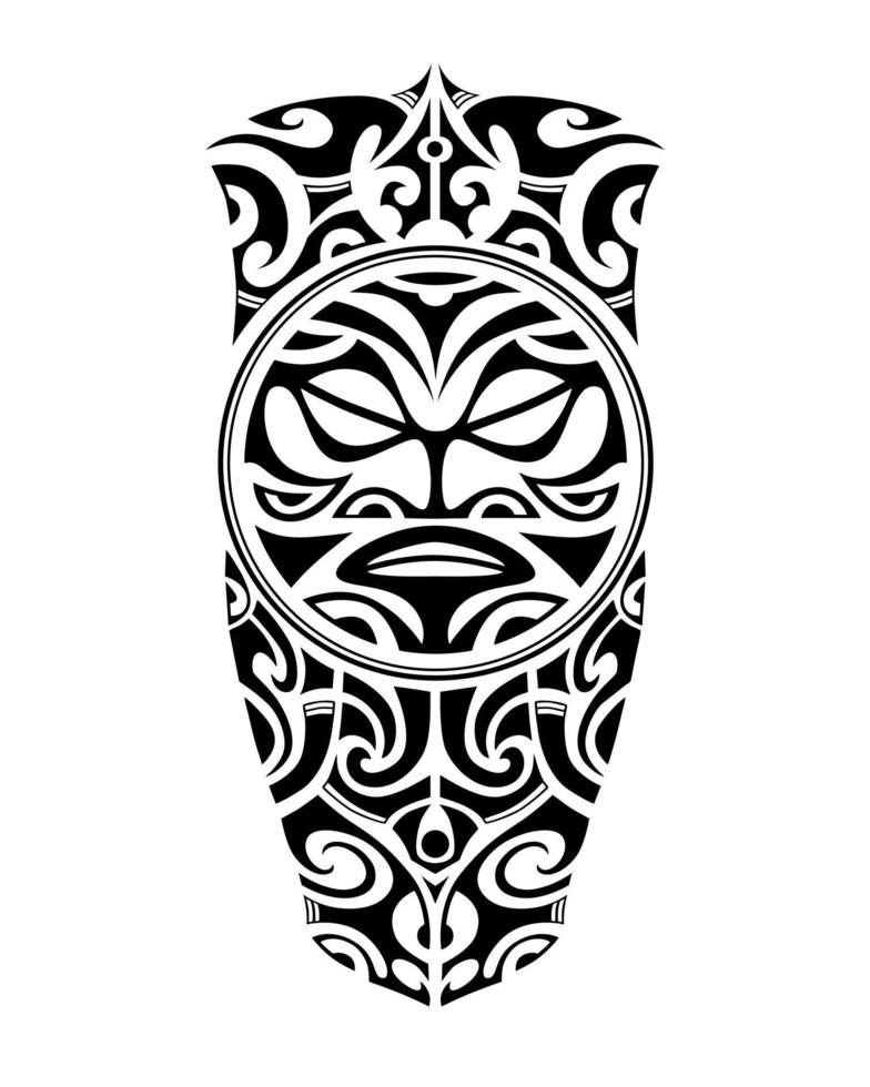Tattoo-Skizze im Maori-Stil für Bein oder Schulter. vektor