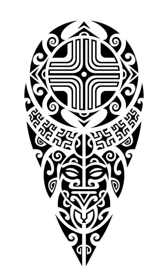 tatuering skiss maori stil för ben eller axel. vektor