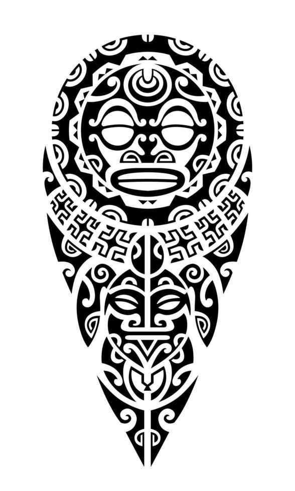 tatuering skiss maori stil för ben eller axel. vektor