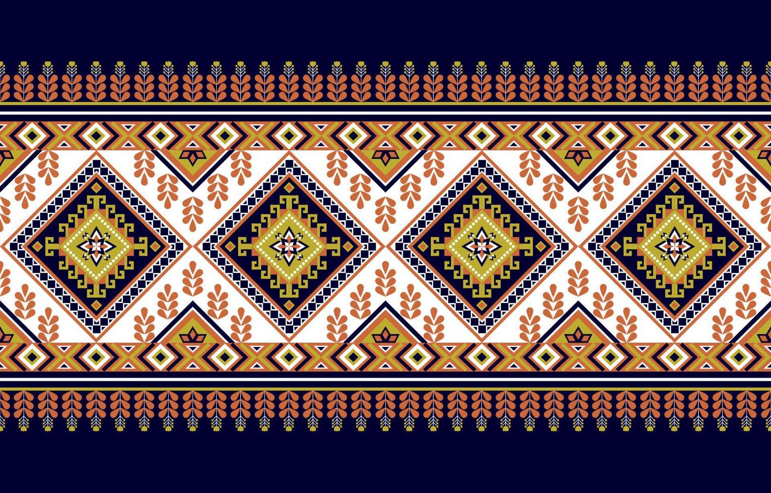 gemetriska etniska orientaliska mönster traditionella. blomdekoration. design för bakgrund, matta, tapeter, kläder, inslagning, batik, tyg, vektorillustration.broderistil. vektor