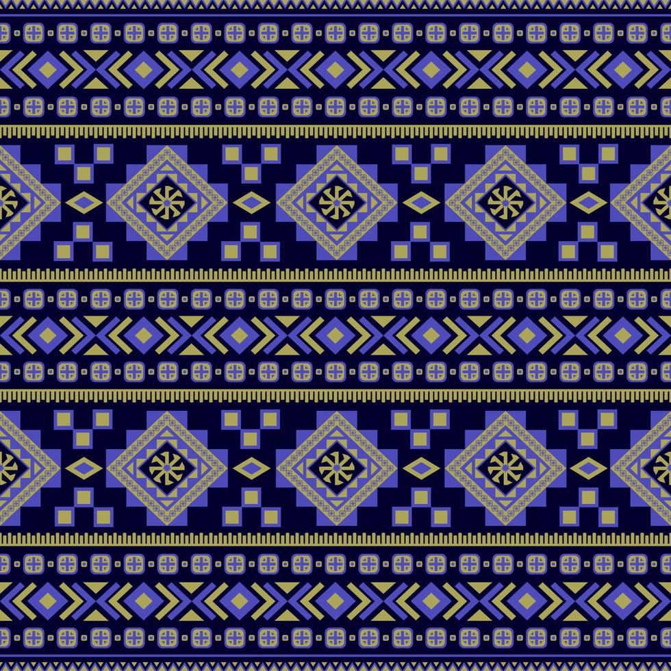 gemetriska etniska sömlösa mönster traditionella. design för bakgrund, matta, tapeter, kläder, inslagning, batic, tyg, vektorillustration. broderi stil. vektor
