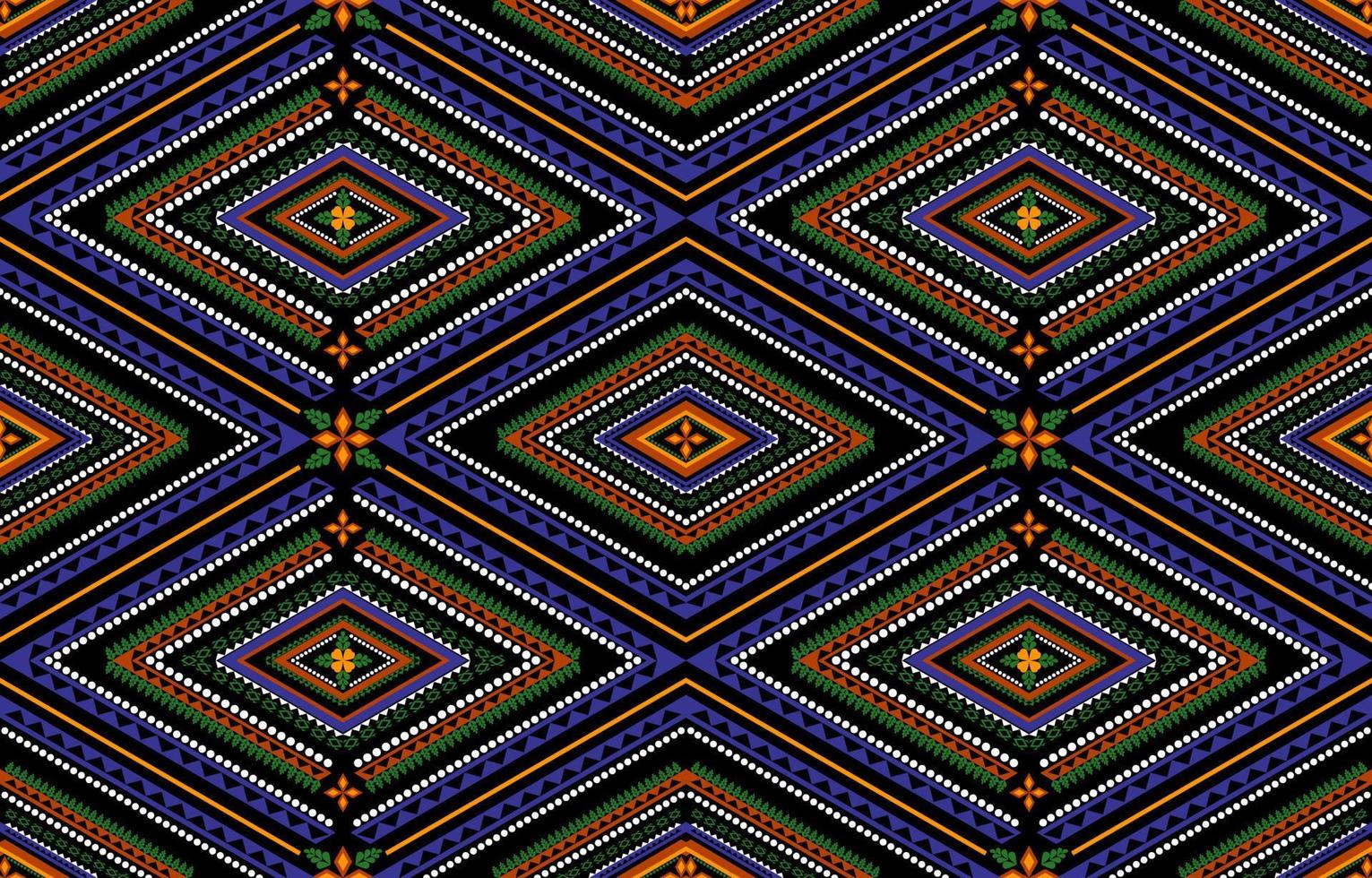 gemetriska etniska orientaliska sömlösa mönster traditionella. blomdekoration. design för bakgrund, matta, tapeter, kläder, inslagning, batik, tyg, vektorillustration.broderistil. vektor