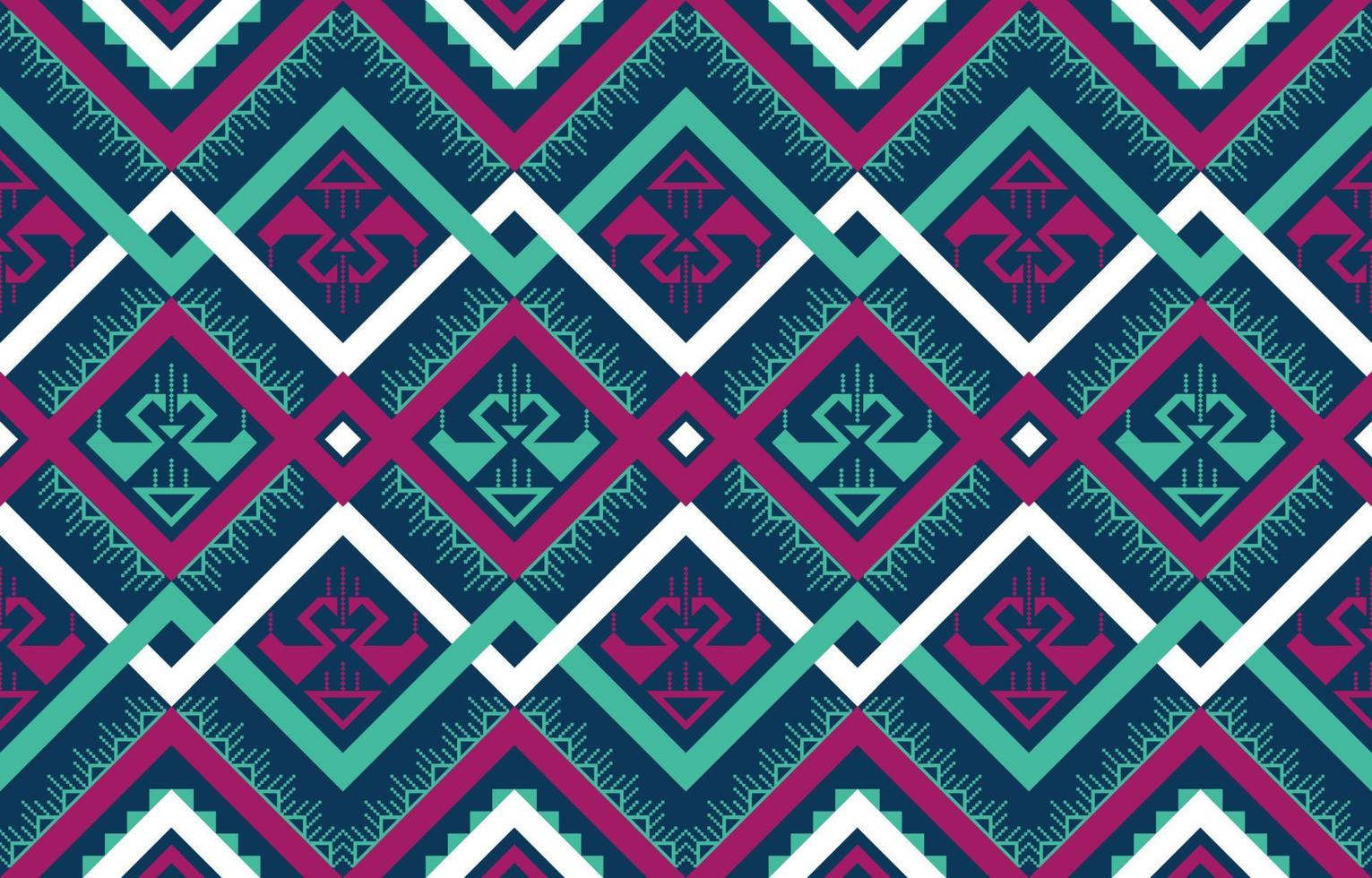 Stammes- traditionelles geometrisches ethnisches nahtloses Muster. Design für Hintergrund, Illustration, Tapete, Stoff, Textur, Batik, Teppich, Kleidung, Stickerei vektor