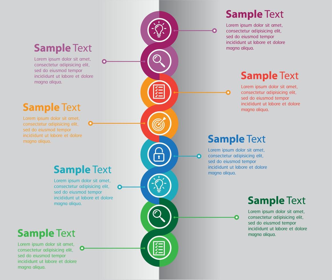 bunte moderne Infografik vektor