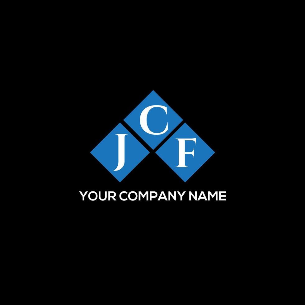 jcf-Brief-Logo-Design auf schwarzem Hintergrund. jcf kreatives Initialen-Brief-Logo-Konzept. jcf Briefgestaltung. vektor