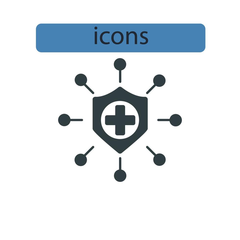 Netzwerksymbole symbolen Vektorelemente für das Infografik-Web vektor