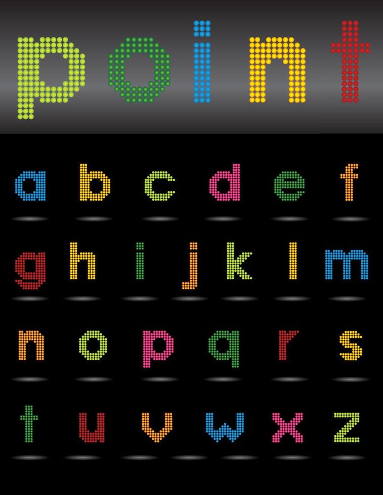 färgglada alfabetet teckensnitt set vektor