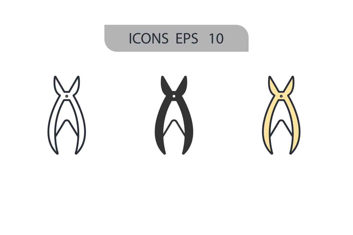 nagelklippare ikoner symbol vektorelement för infographic webben vektor