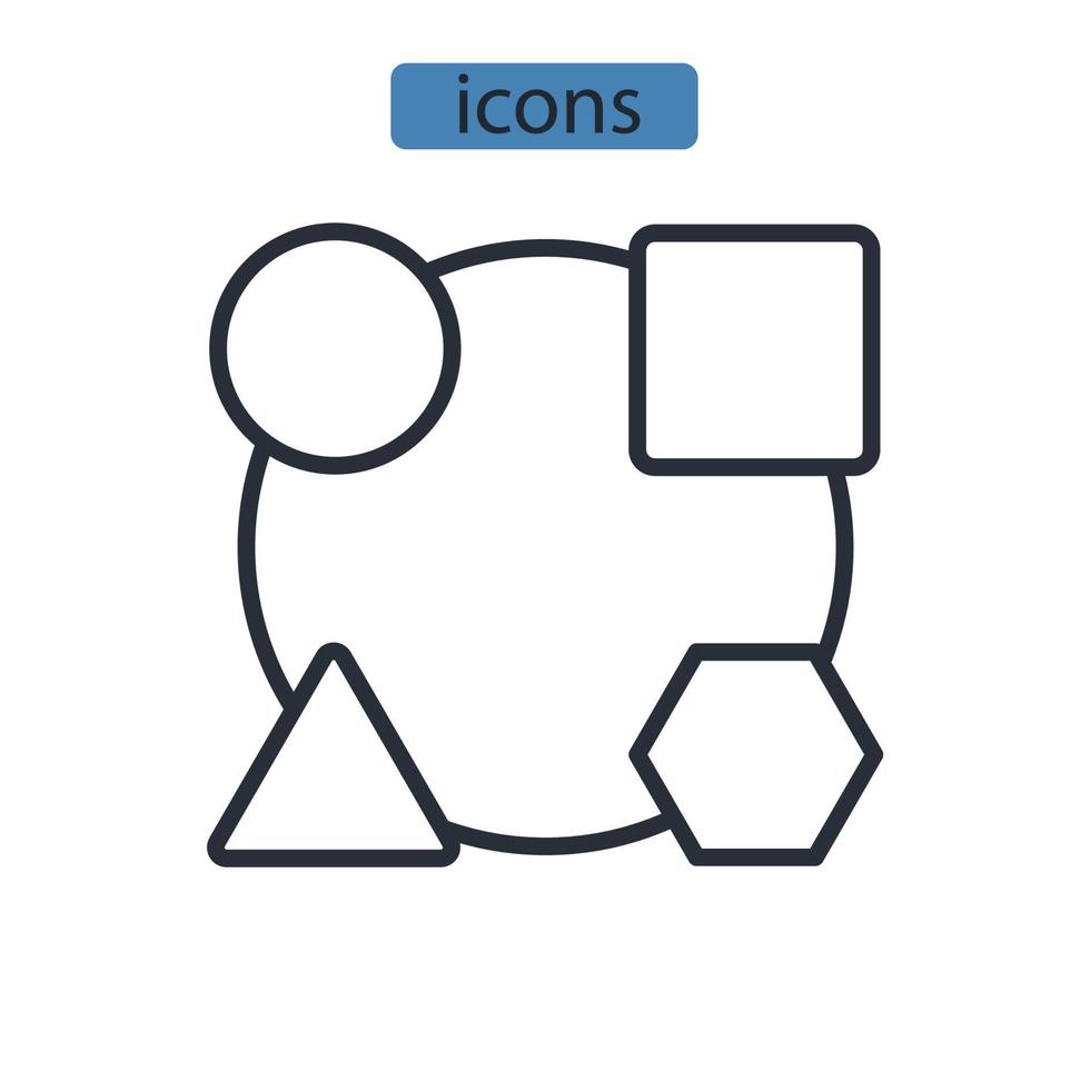 Diversity-Symbole symbolen Vektorelemente für das Infografik-Web vektor