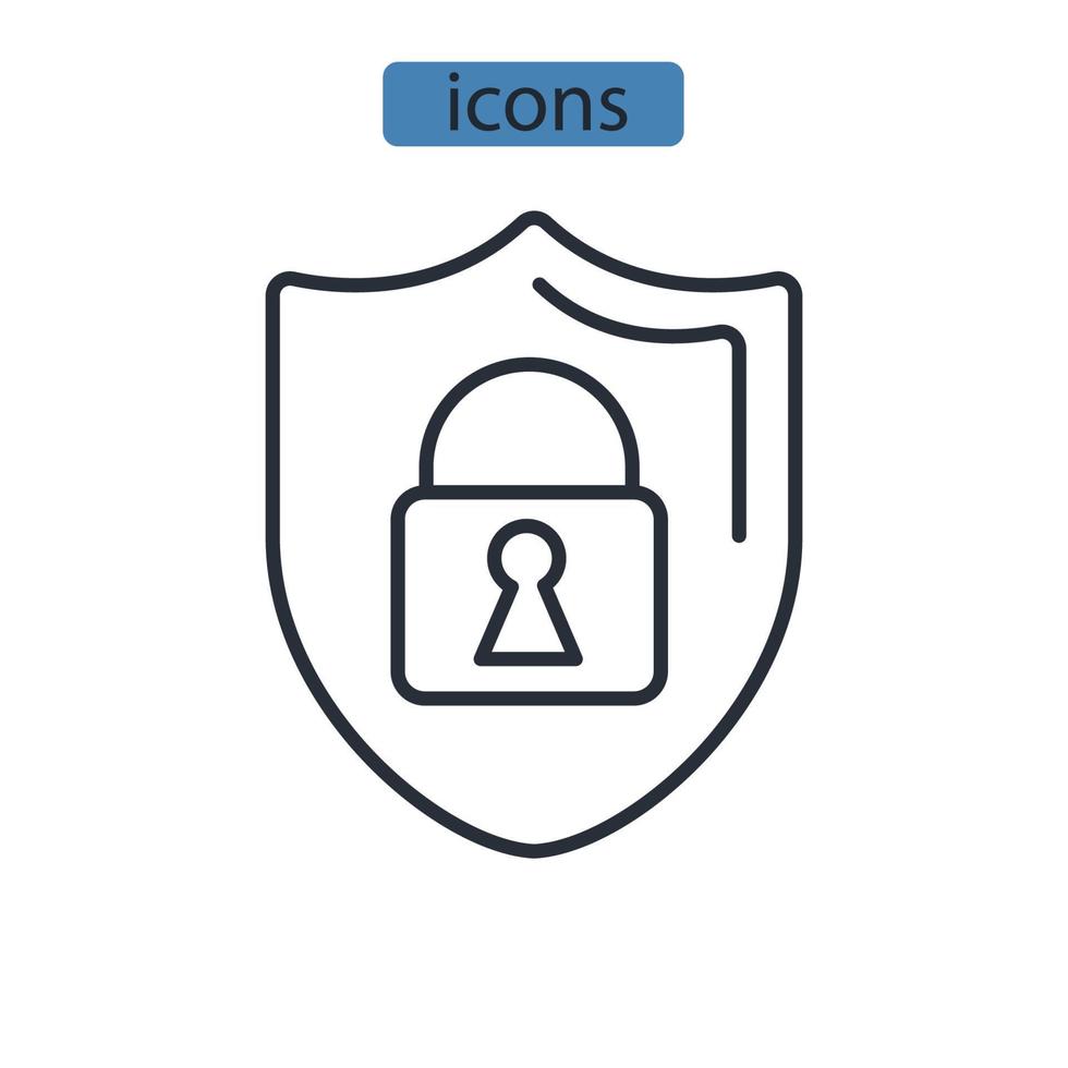 pålitlighet ikoner symbol vektorelement för infographic webben vektor