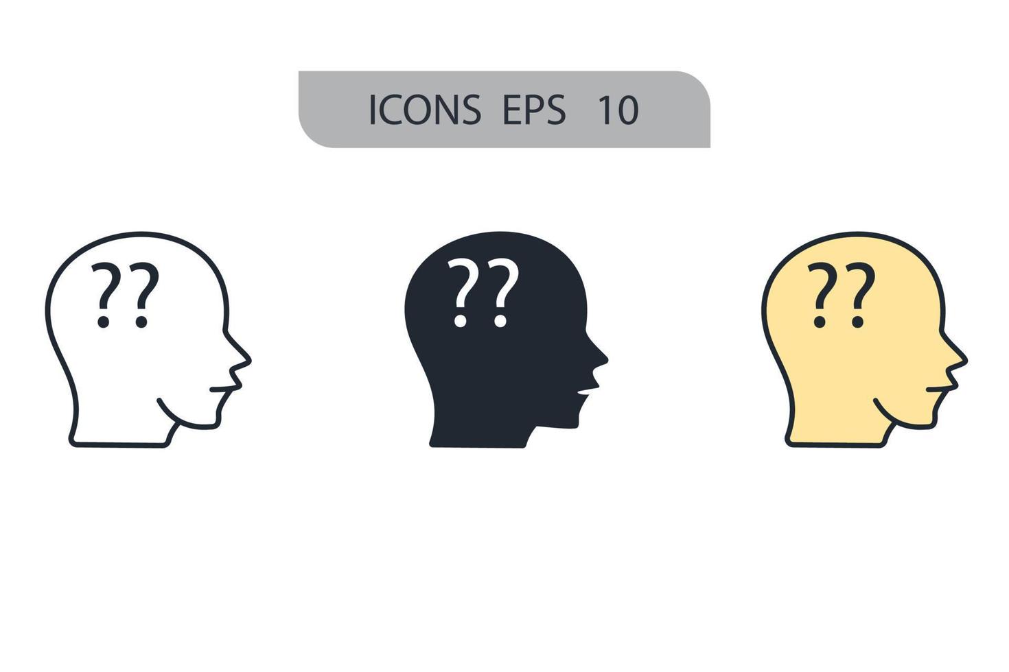 nyfikenhet ikoner symbol vektor element för infographic webben