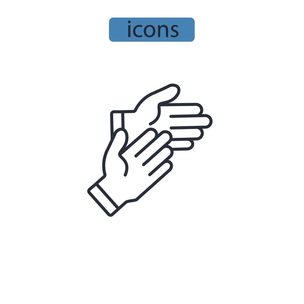 handske ikoner symbol vektor element för infographic webben
