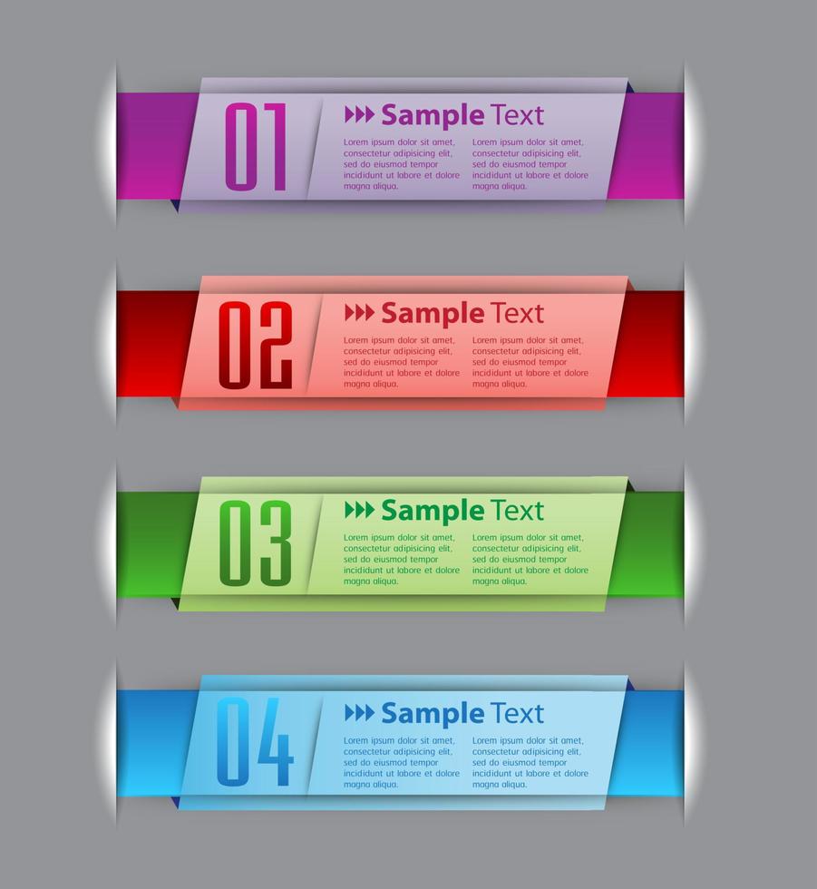 färgglad 4-stegs infografik vektor