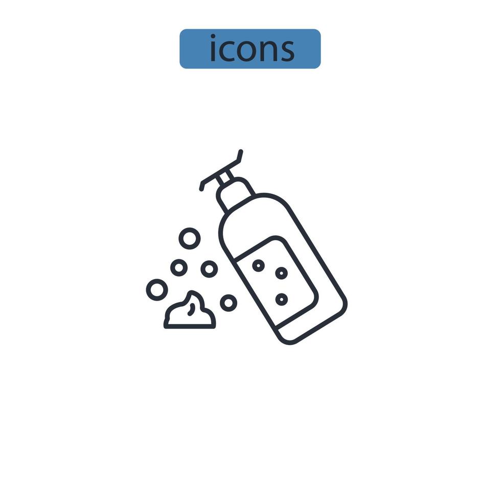 schampo ikoner symbol vektorelement för infographic webben vektor