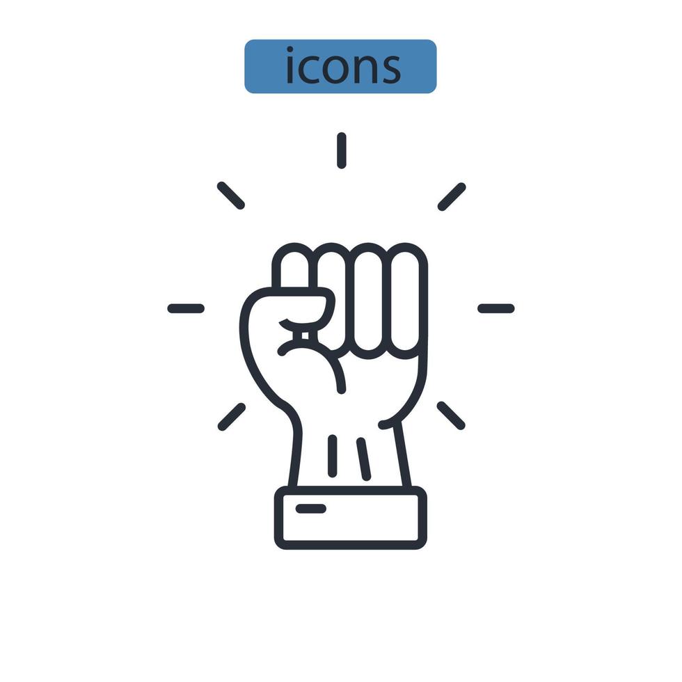 Macht Iconicons Symbolvektorelemente für das Infografik-Web vektor