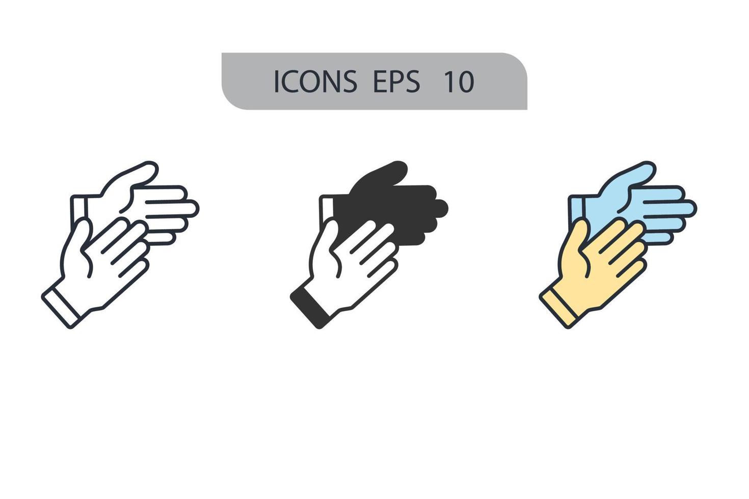 Handschuhsymbole symbolen Vektorelemente für das Infografik-Web vektor
