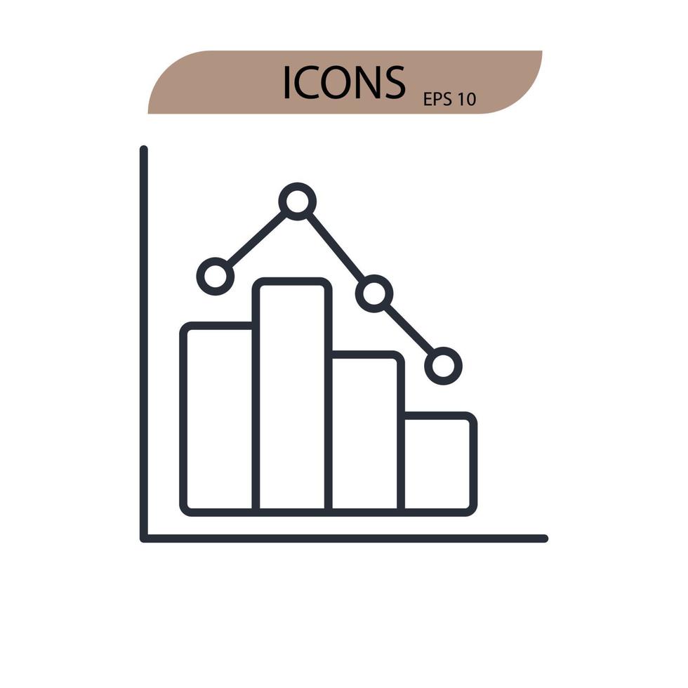 aktiemarknaden ikoner symbol vektorelement för infographic webben vektor