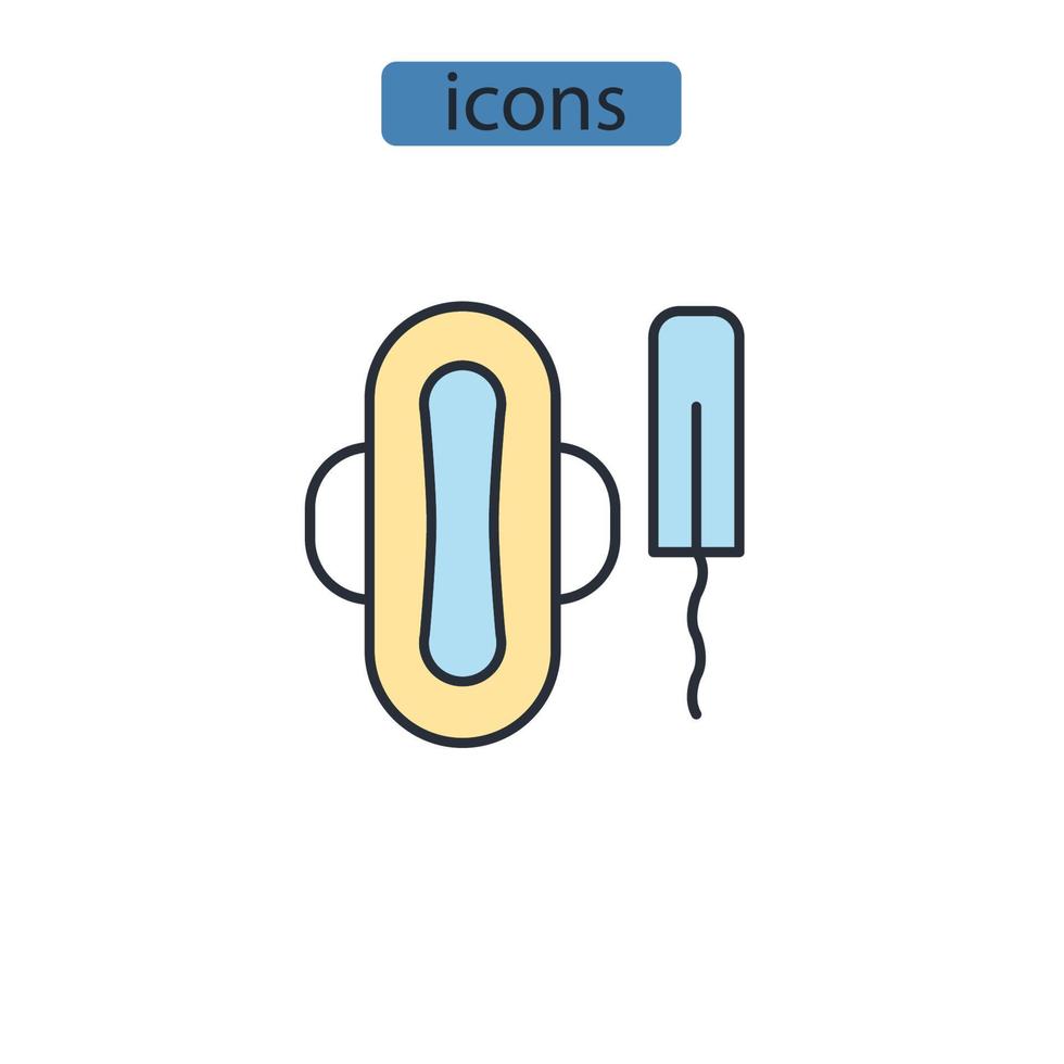 tamponger pad ikoner symbol vektorelement för infographic webben vektor