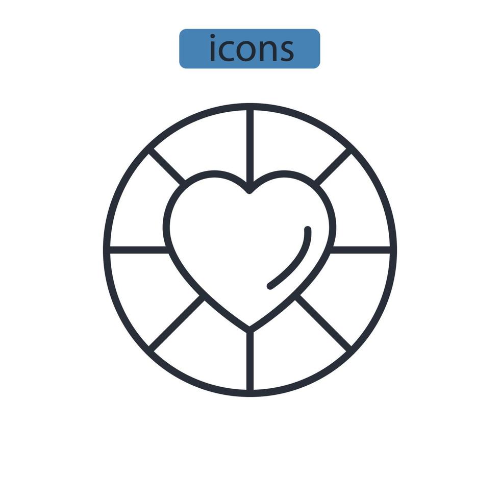 passion ikoner symbol vektorelement för infographic webben vektor