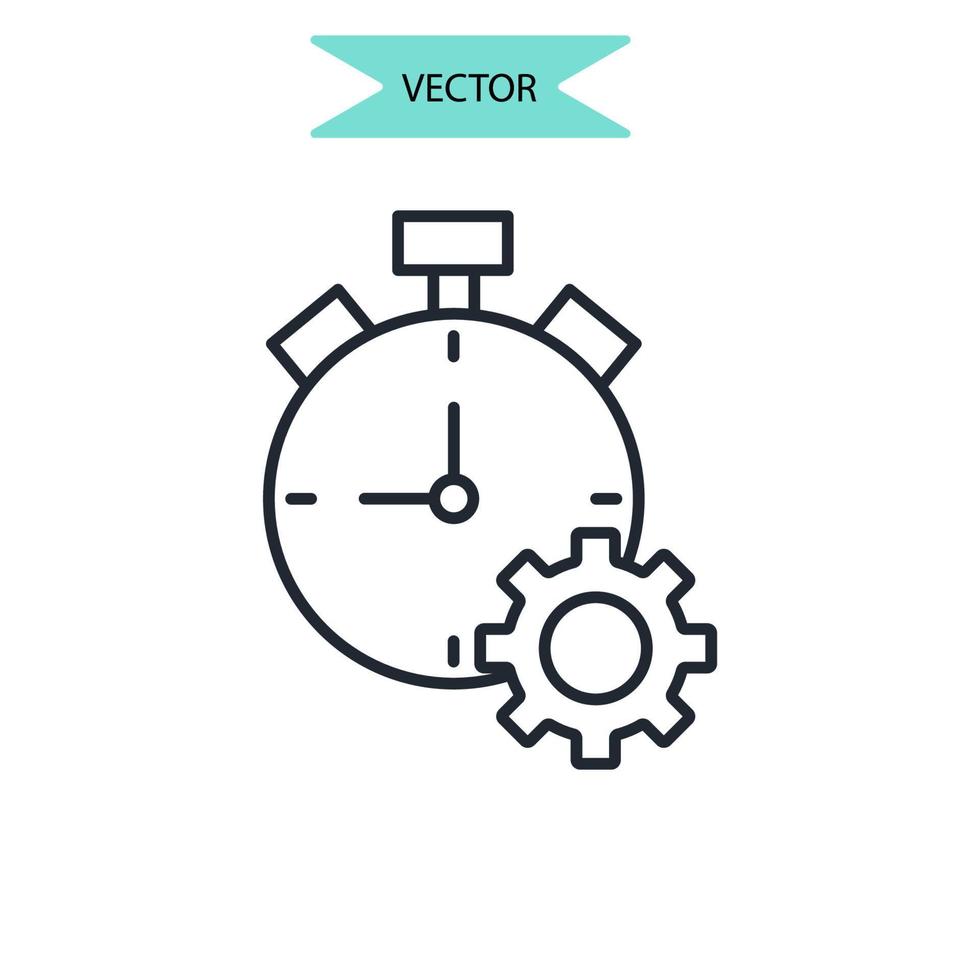 effektivitet ikoner symbol vektorelement för infographic webben vektor