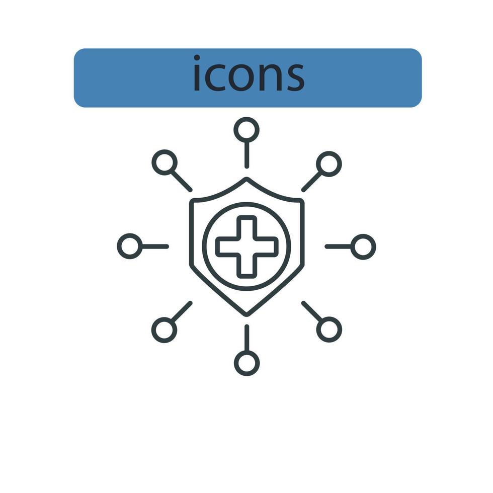 Netzwerksymbole symbolen Vektorelemente für das Infografik-Web vektor