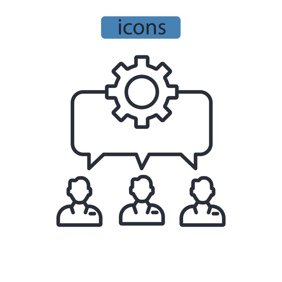 lagarbete ikoner symbol vektorelement för infographic webben vektor