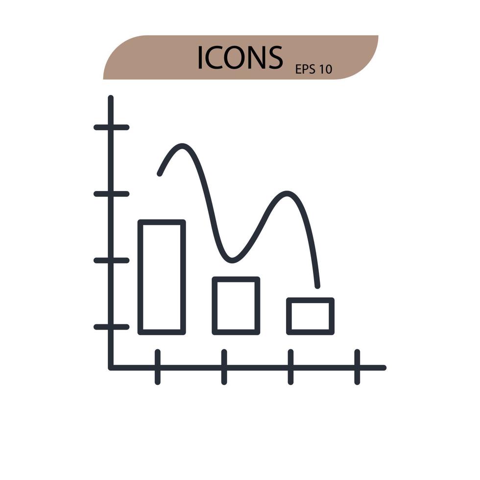 lågkonjunktur ikoner symbol vektorelement för infographic webben vektor
