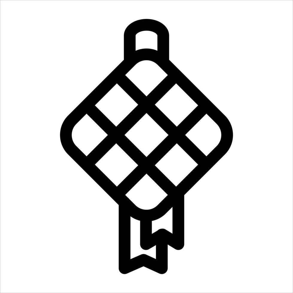 kostenlose Ketupat-Symbol-Vektorillustration vektor