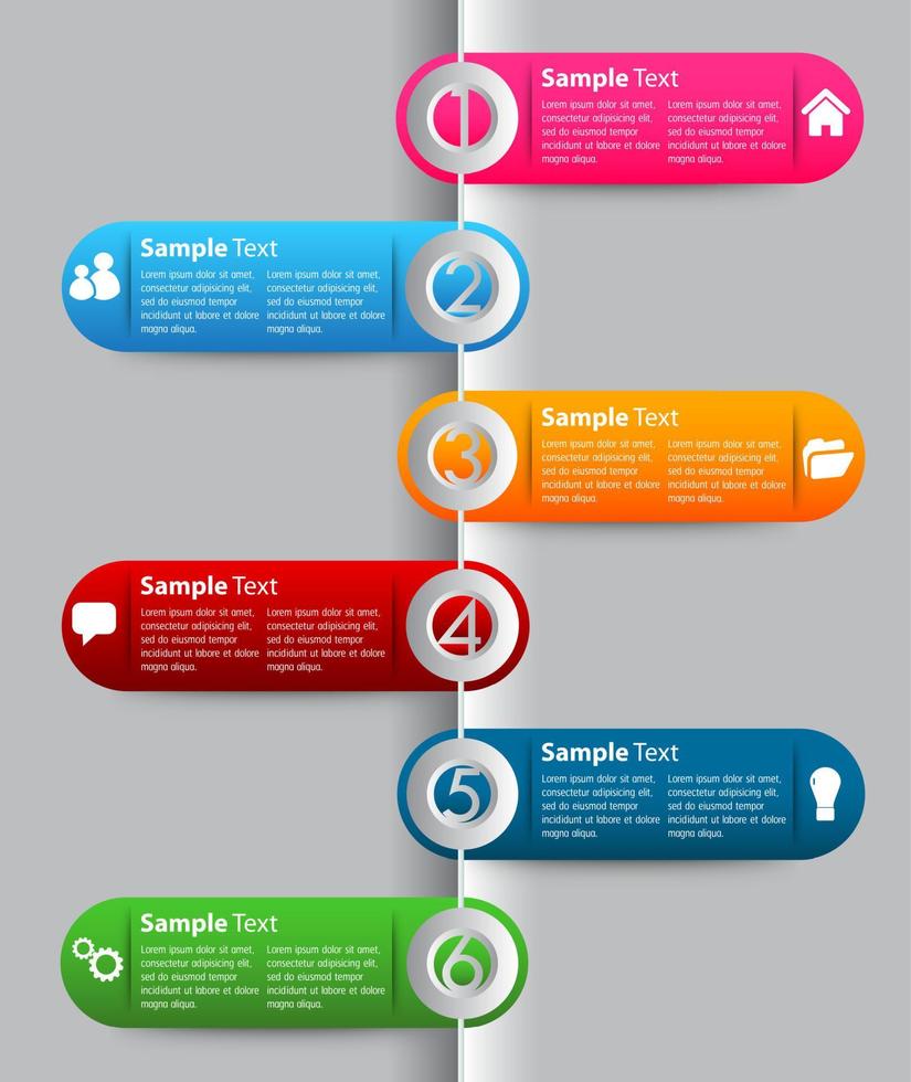 färgglad modern infographic vektor