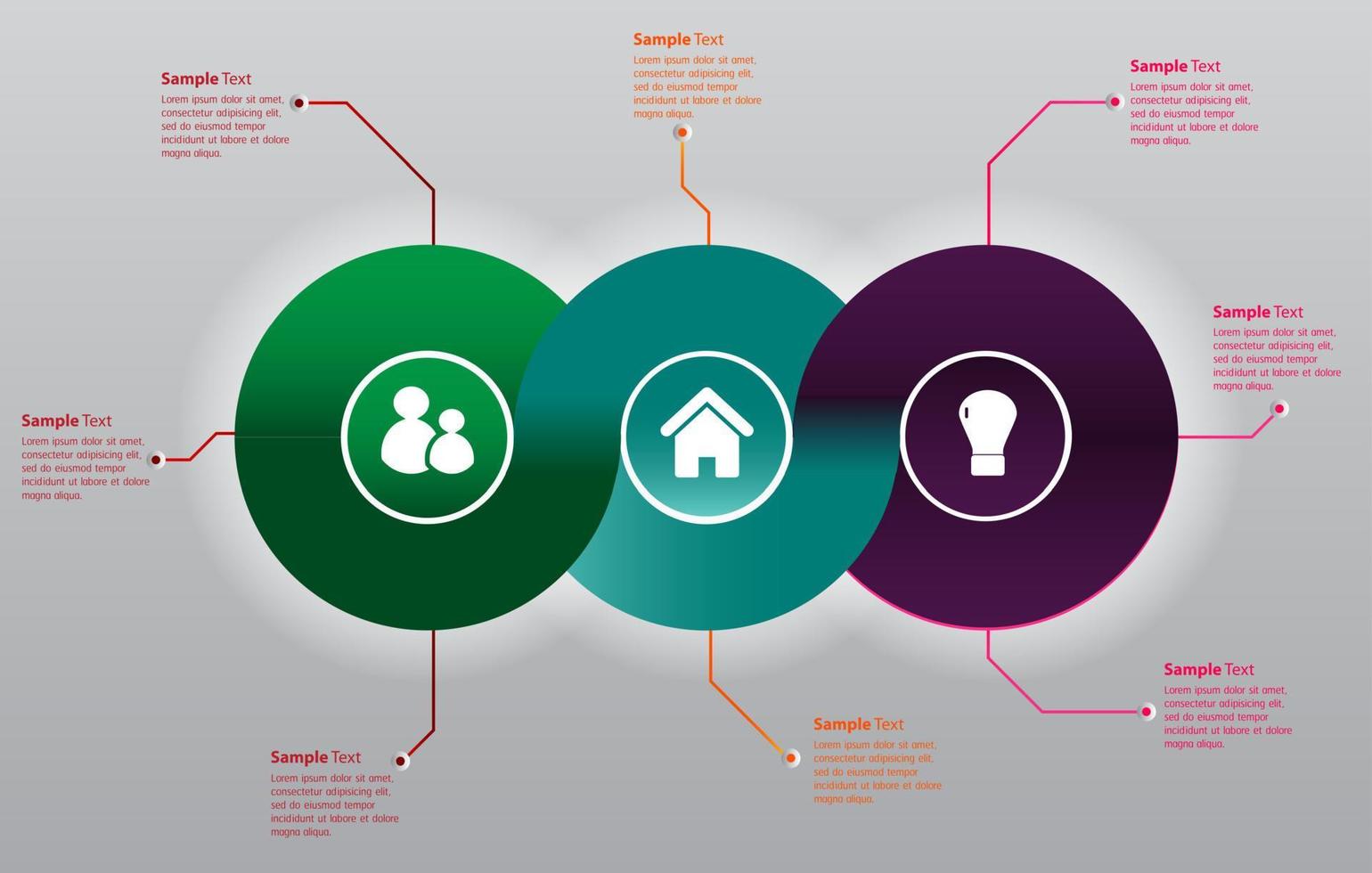 färgglad modern infographic vektor