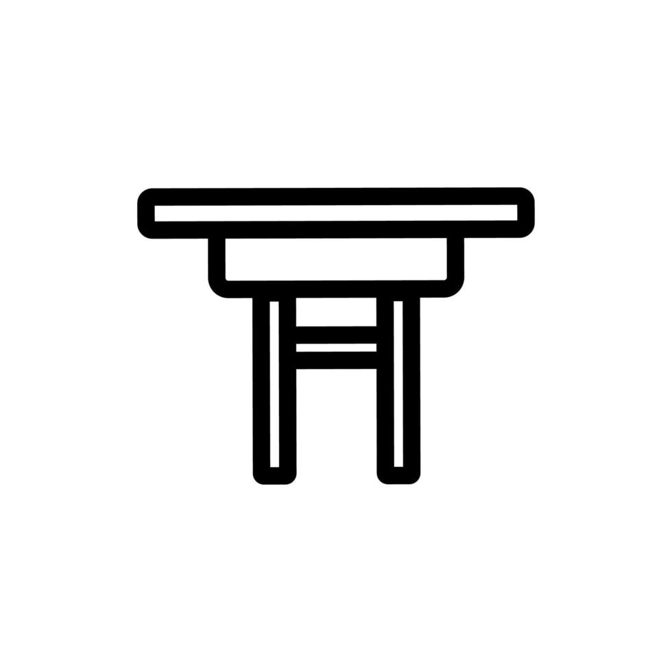 tabell ikon vektor. isolerade kontur symbol illustration vektor