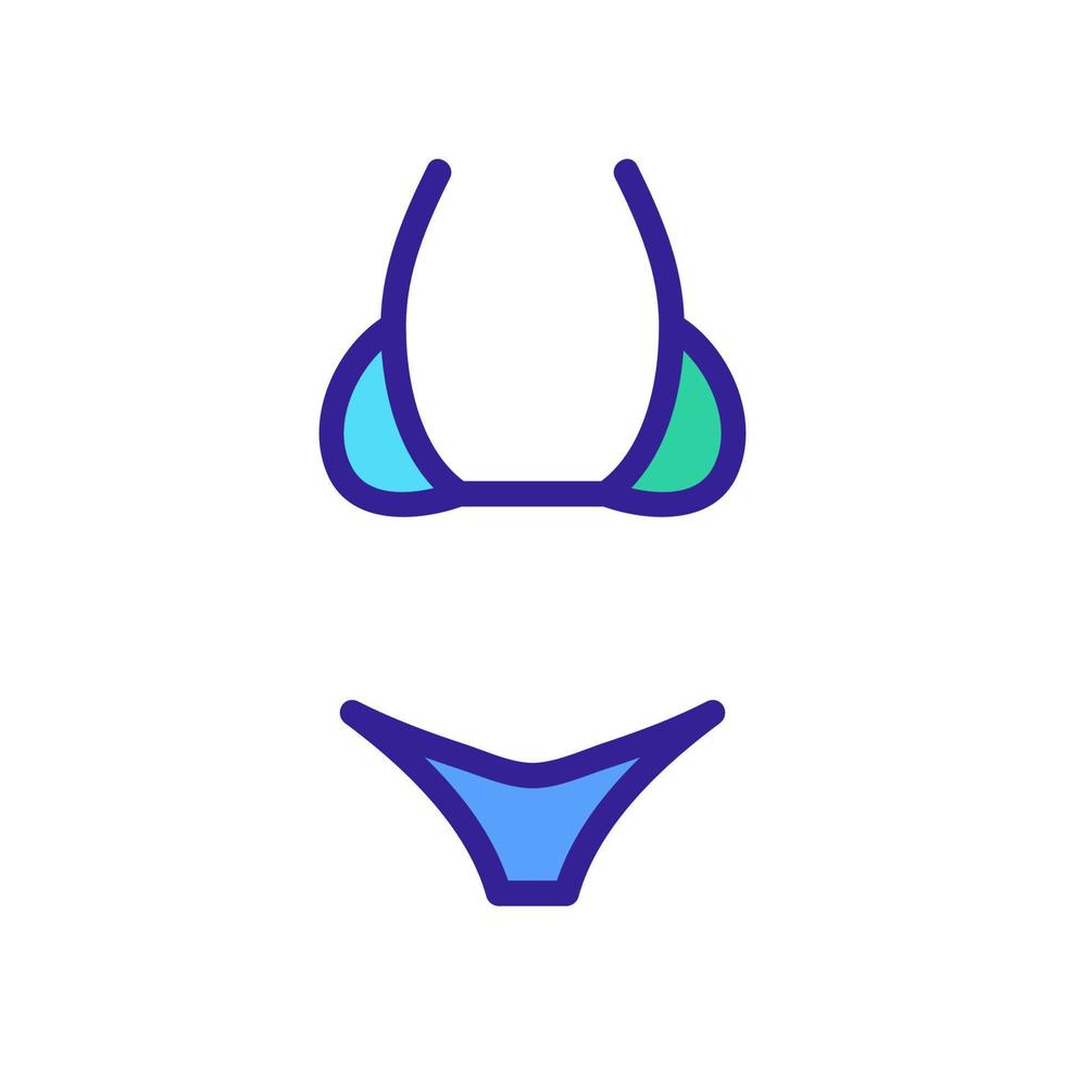 bikini brett livstycke ikon vektor kontur illustration