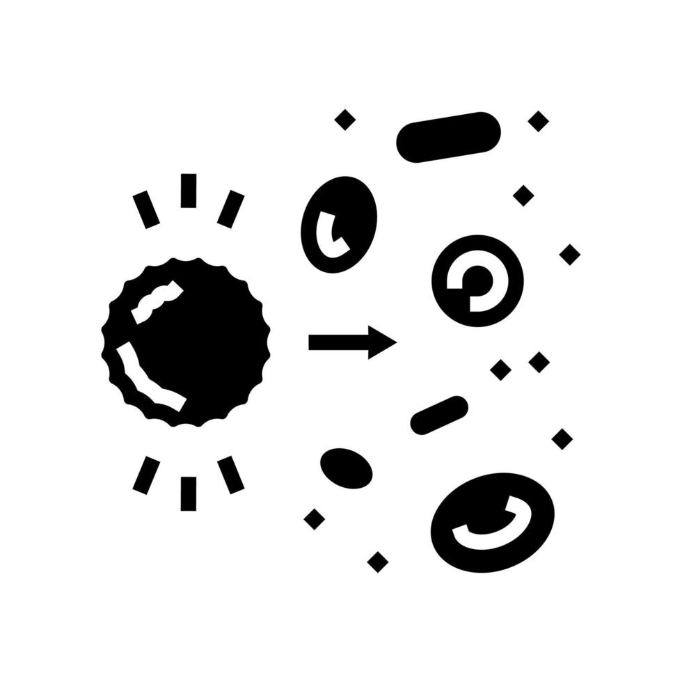Autoimmunität Blut-Glyphe-Symbol-Vektor-Illustration vektor