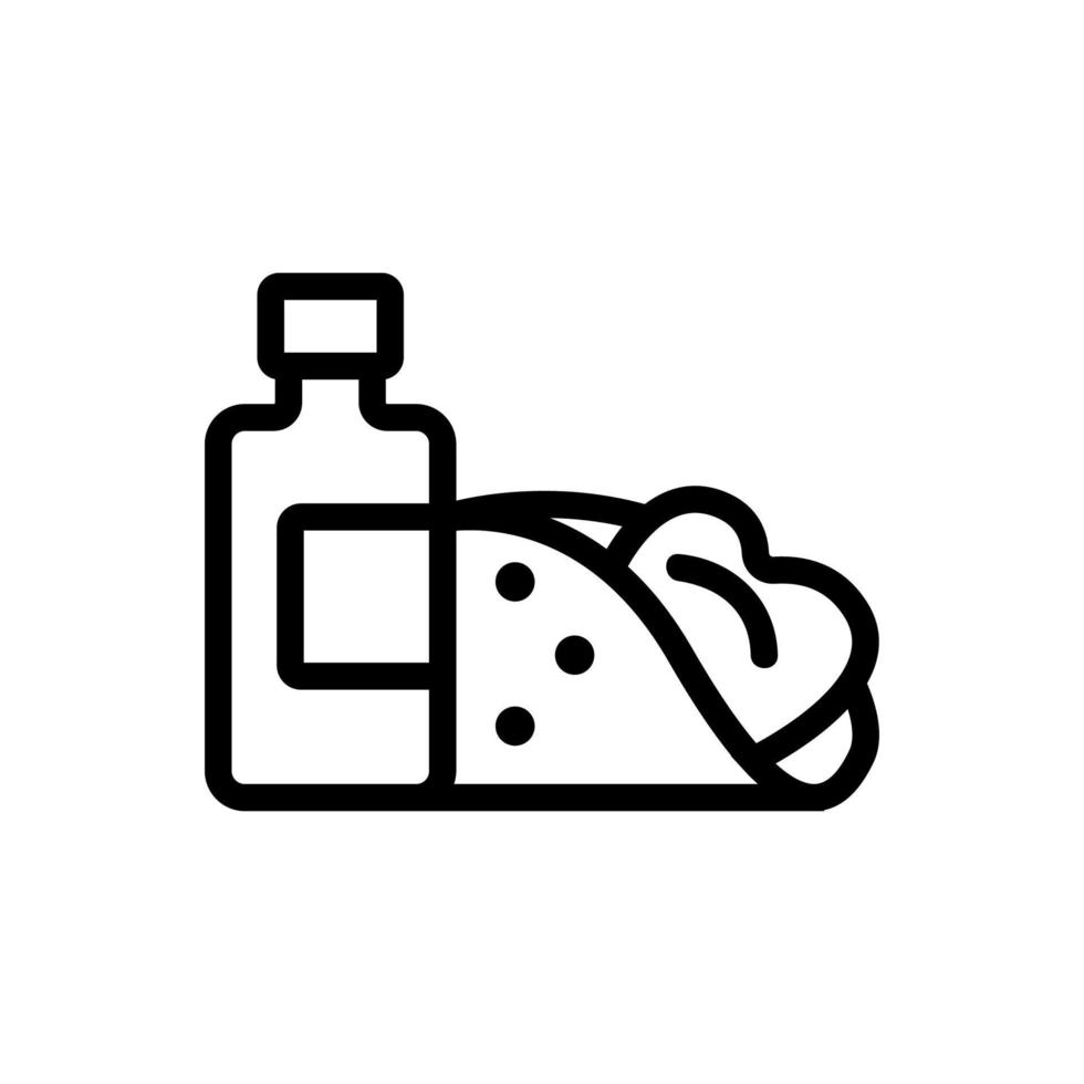 taco ikon vektor. isolerade kontur symbol illustration vektor